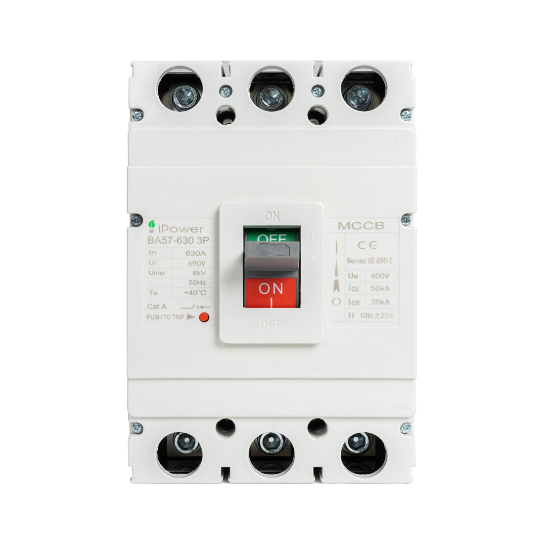 Автоматический выключатель iPower ВА57-630 3P 630A