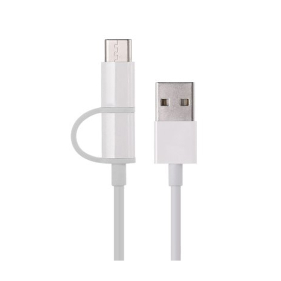 Интерфейсный кабель Xiaomi 100cm MICRO USB and Type-C Белый