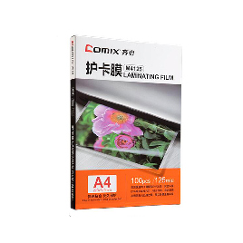 Плёнка для ламинирования COMIX M4125 А4, 125мкм, 100шт.