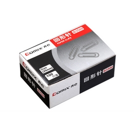 Скрепки металлические никелированные Comix B3500, 29 мм., (коробка 100 скрепок)