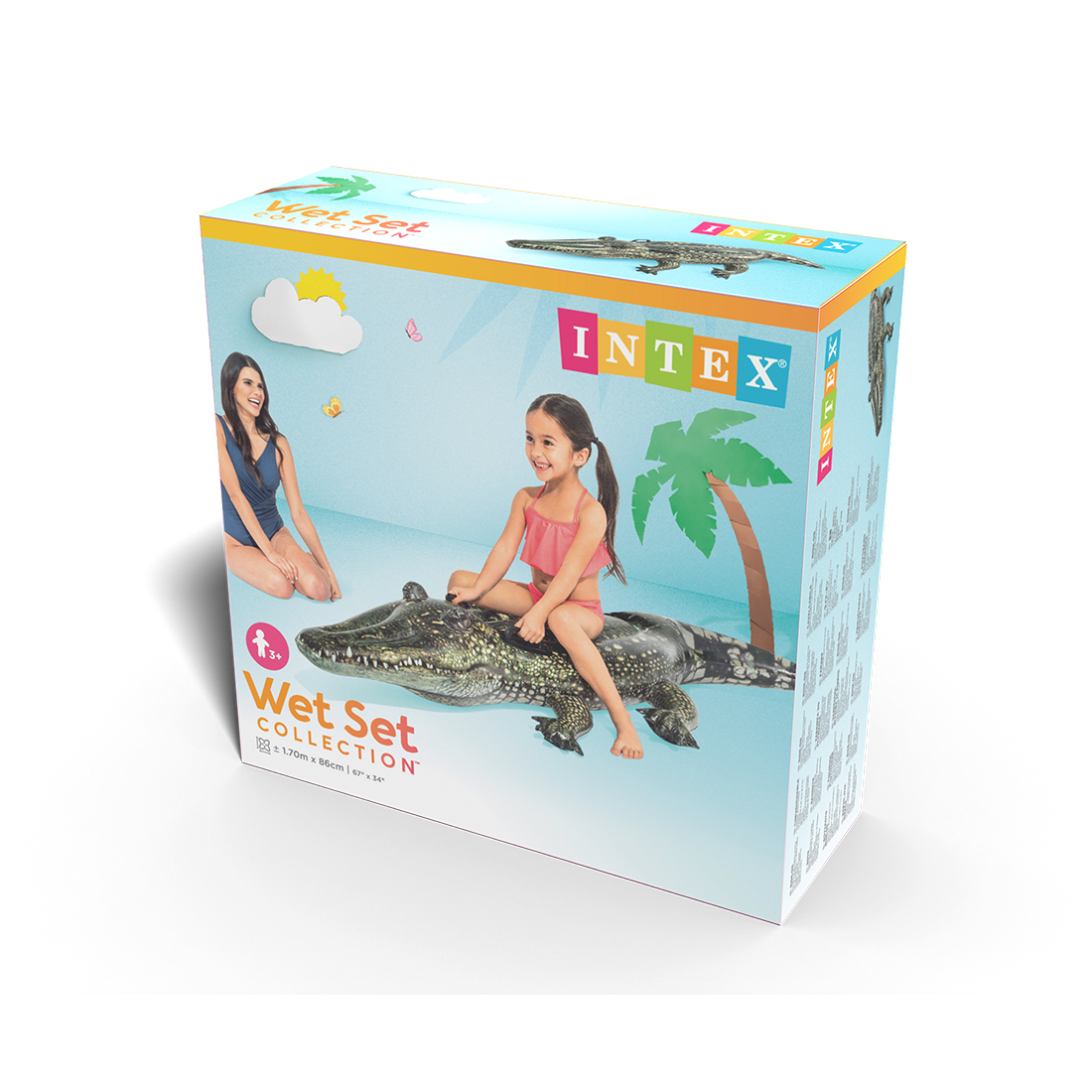 Надувная игрушка Intex 57551NP в форме крокодила для плавания