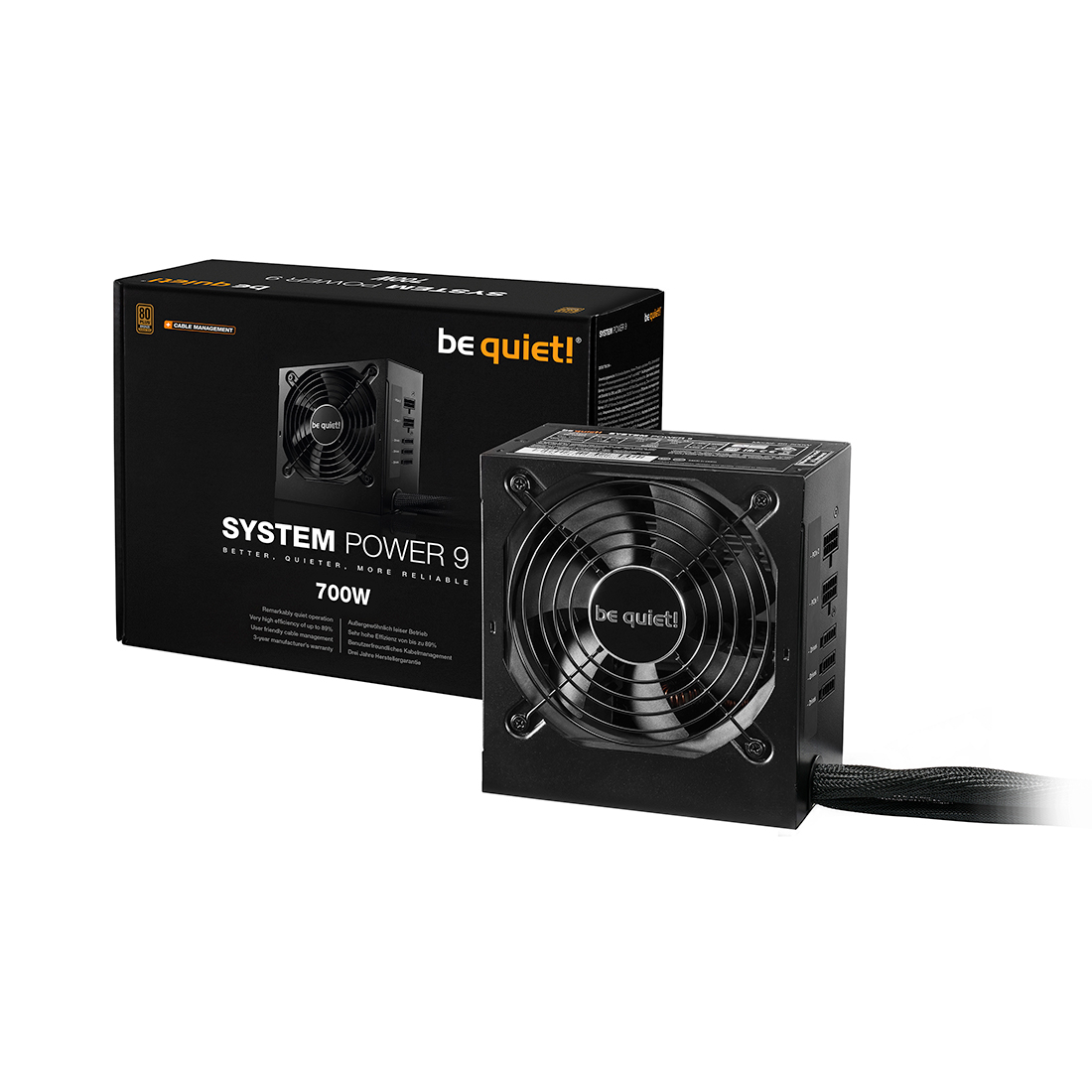 Блок питания Bequiet! System Power 9 700W CM S9-CM-700W BN303 - интернет-маназин кибертоваров X-Game.kz