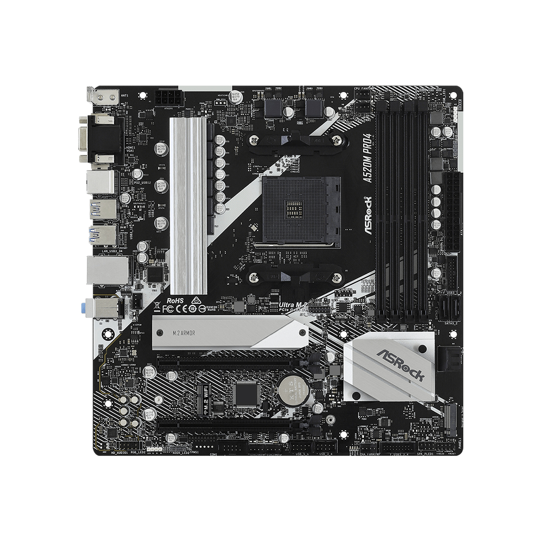 Материнская плата ASRock A520M PRO4
