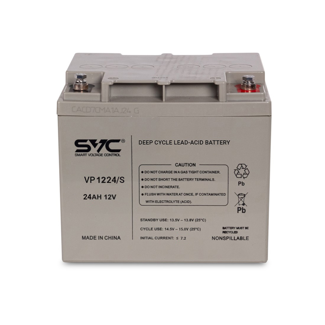 Аккумуляторная батарея SVC VP1224/S 12В 24 Ач (165*125*175)