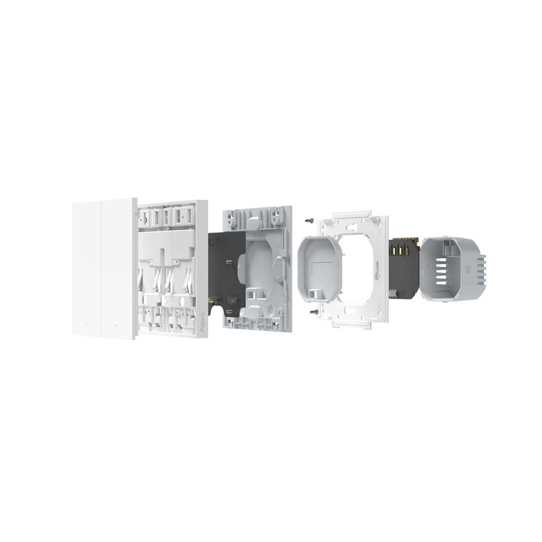Настенный выключатель AQARA Smart Wall Switch H1(No Neutral, Double Rocker)