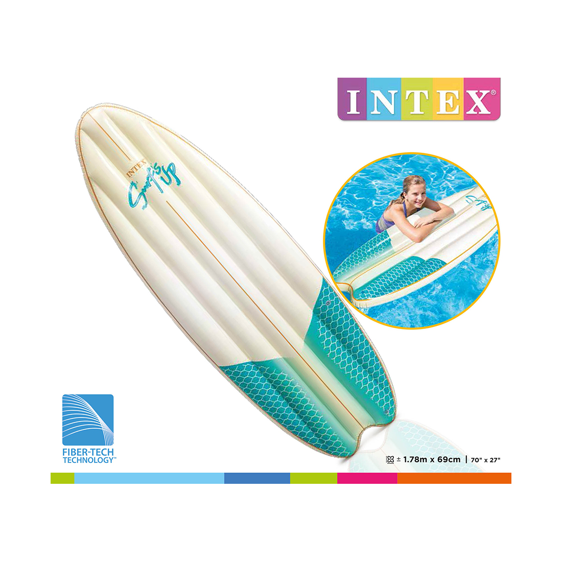 Intex 58152 Classic Wave 178*69 см