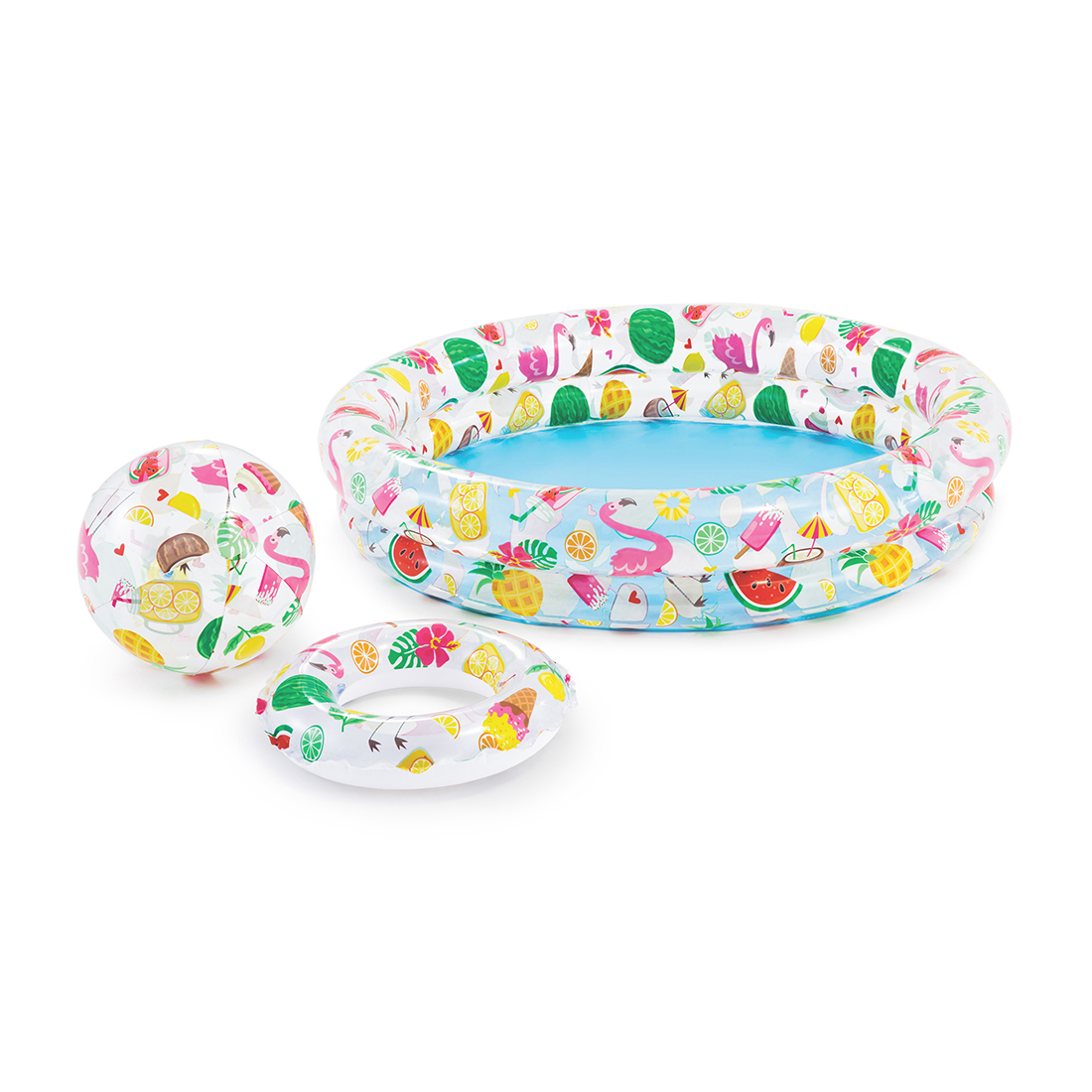 Надувной набор Intex 59460NP в упаковке детский бассейн, круг, мяч