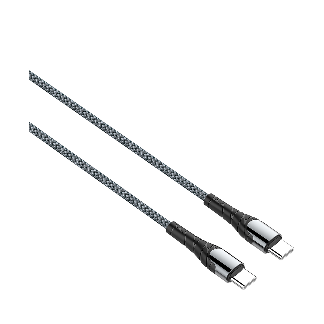 Интерфейсный кабель LDNIO Type-C to Type-C LC101 65W FDY 1м Серый