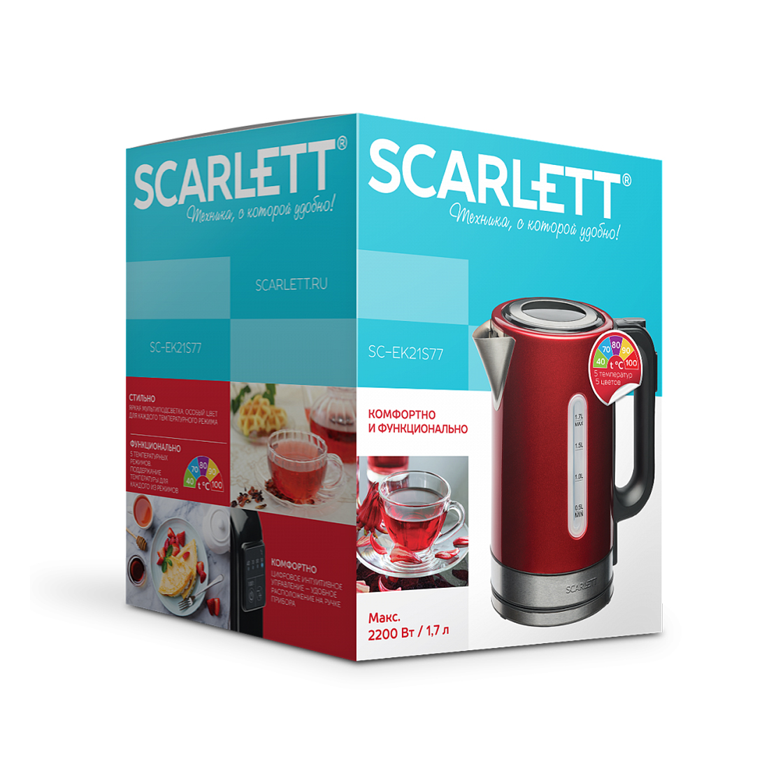 Чайник электрический Scarlett SC-EK21S77