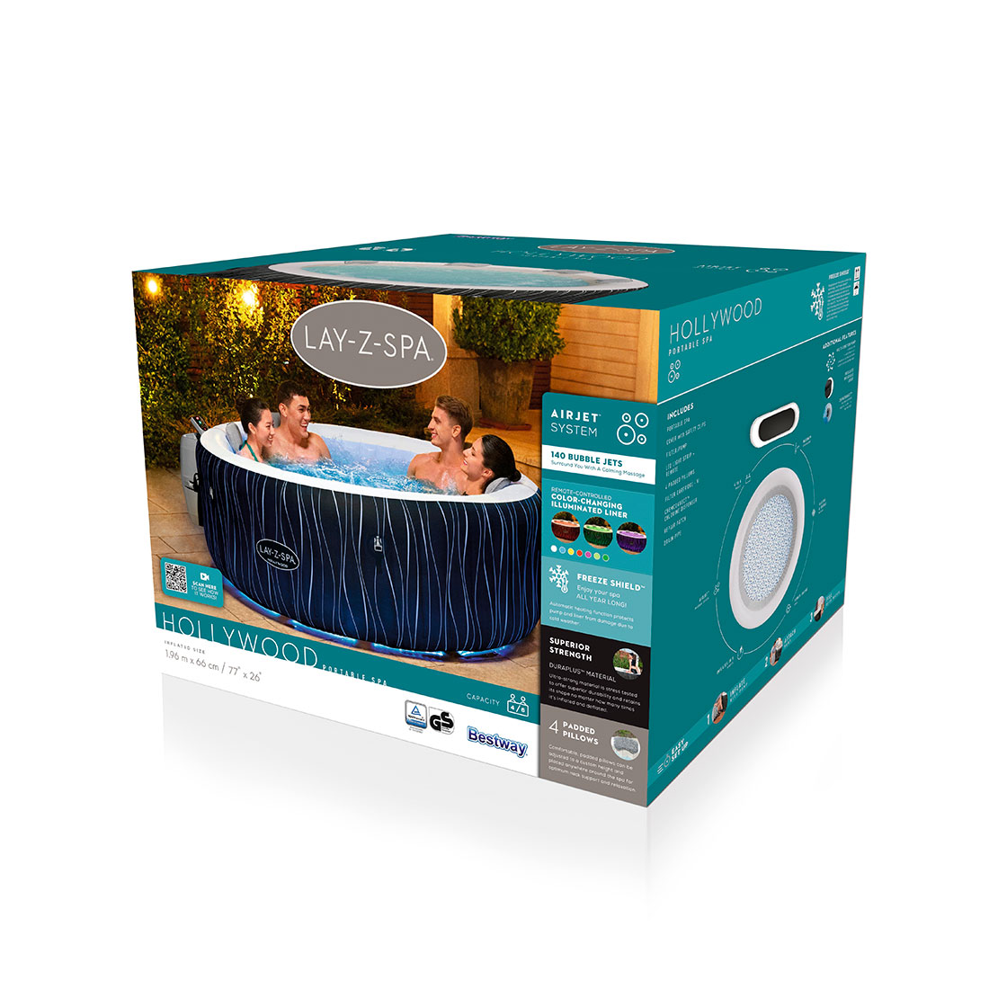 Надувной СПА бассейн Bestway 60059