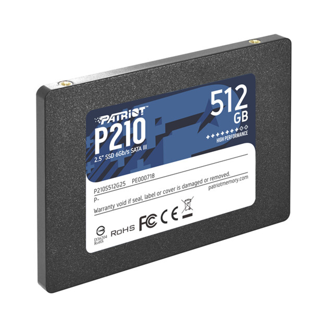 Твердотельный накопитель SSD Patriot P210 512GB SATA
