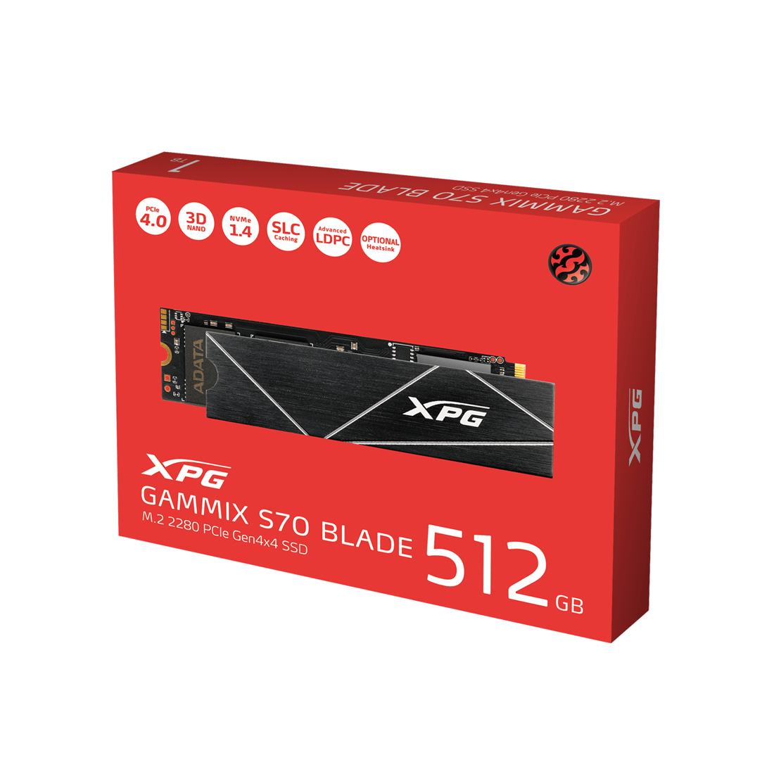 Твердотельный накопитель SSD ADATA XPG Gammix S70 Blade 512GB M.2