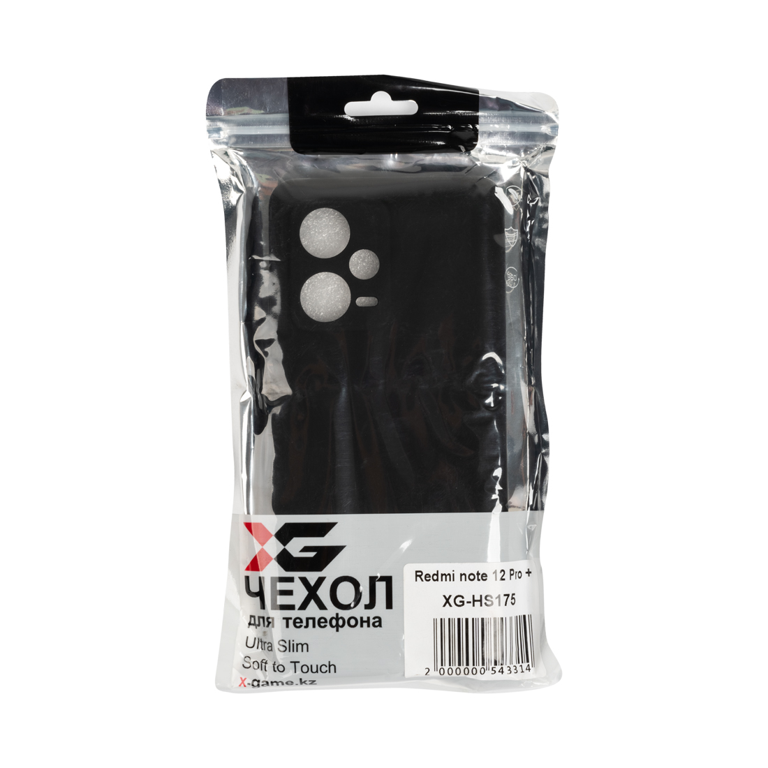 Чехол для телефона XG XG-HS175 для Redmi note 12 Pro + Силиконовый Чёрный