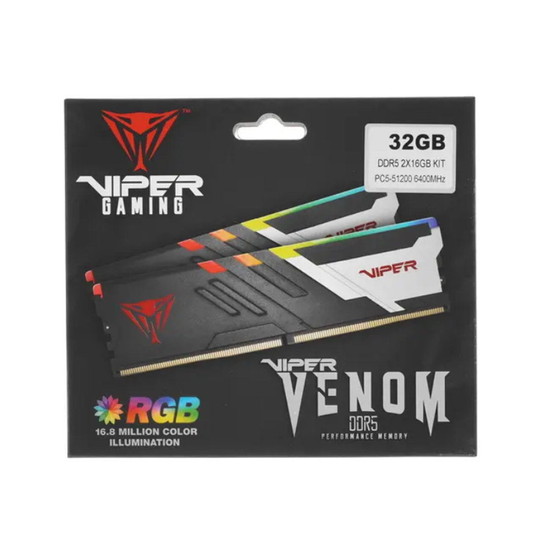 Комплект модулей памяти Patriot VIPER VENOM RGB PVVR532G640C32K 32GB (Kit 2x16GB)