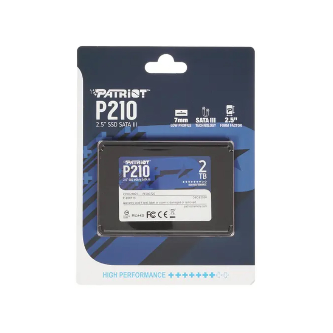 Твердотельный накопитель SSD Patriot P210S2TB25 2TB SATA3 2,5"