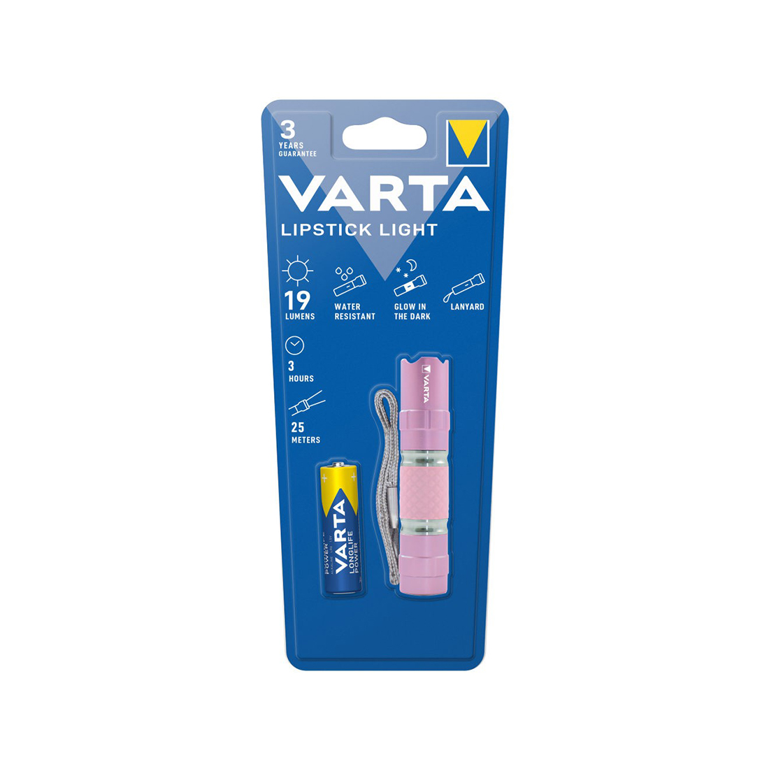 Светодиодный фонарь VARTA LED Lipstick Light Pink