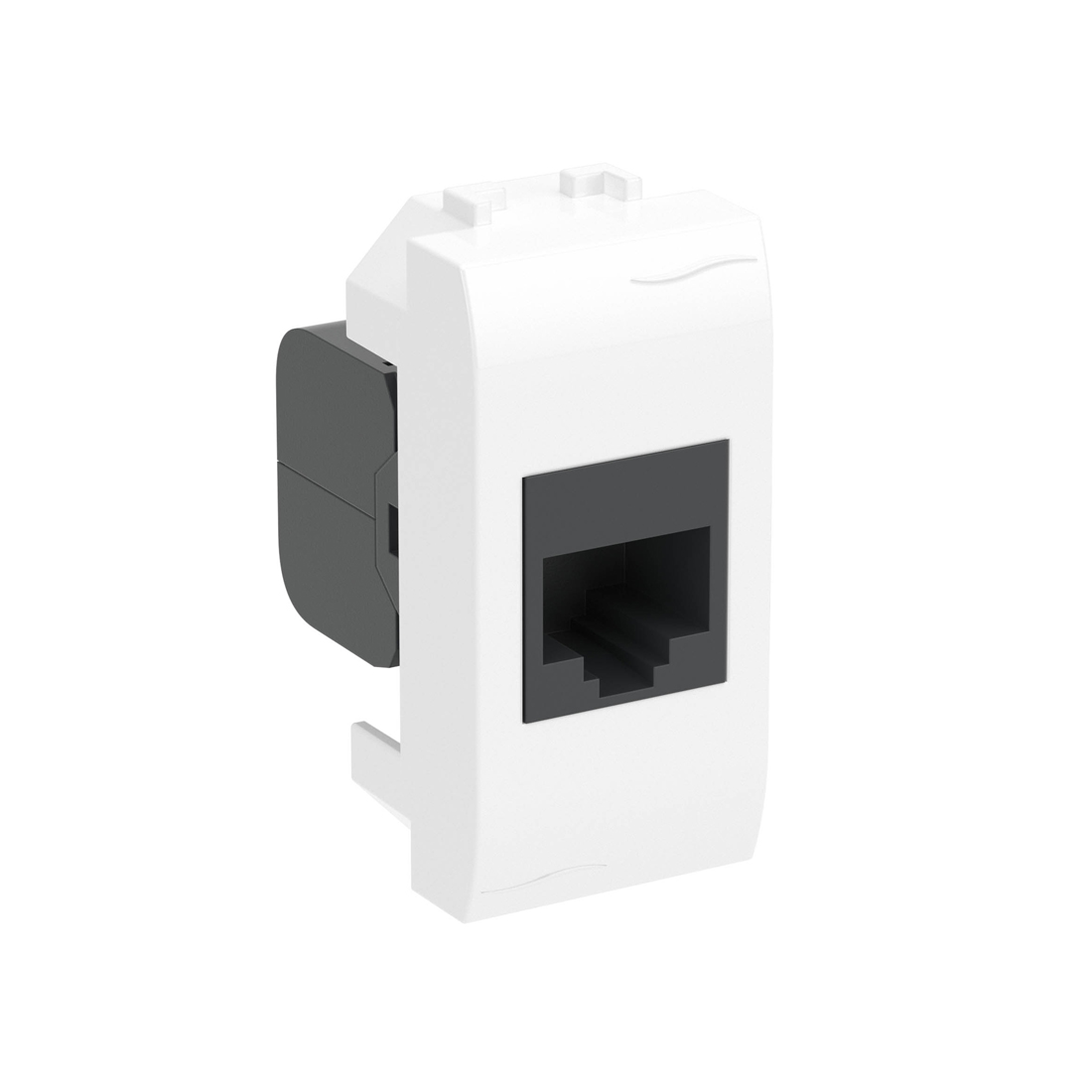 Компьютерная розетка RJ45 кат.5e DKC 76654B Brava белая 1 модуль - оптом