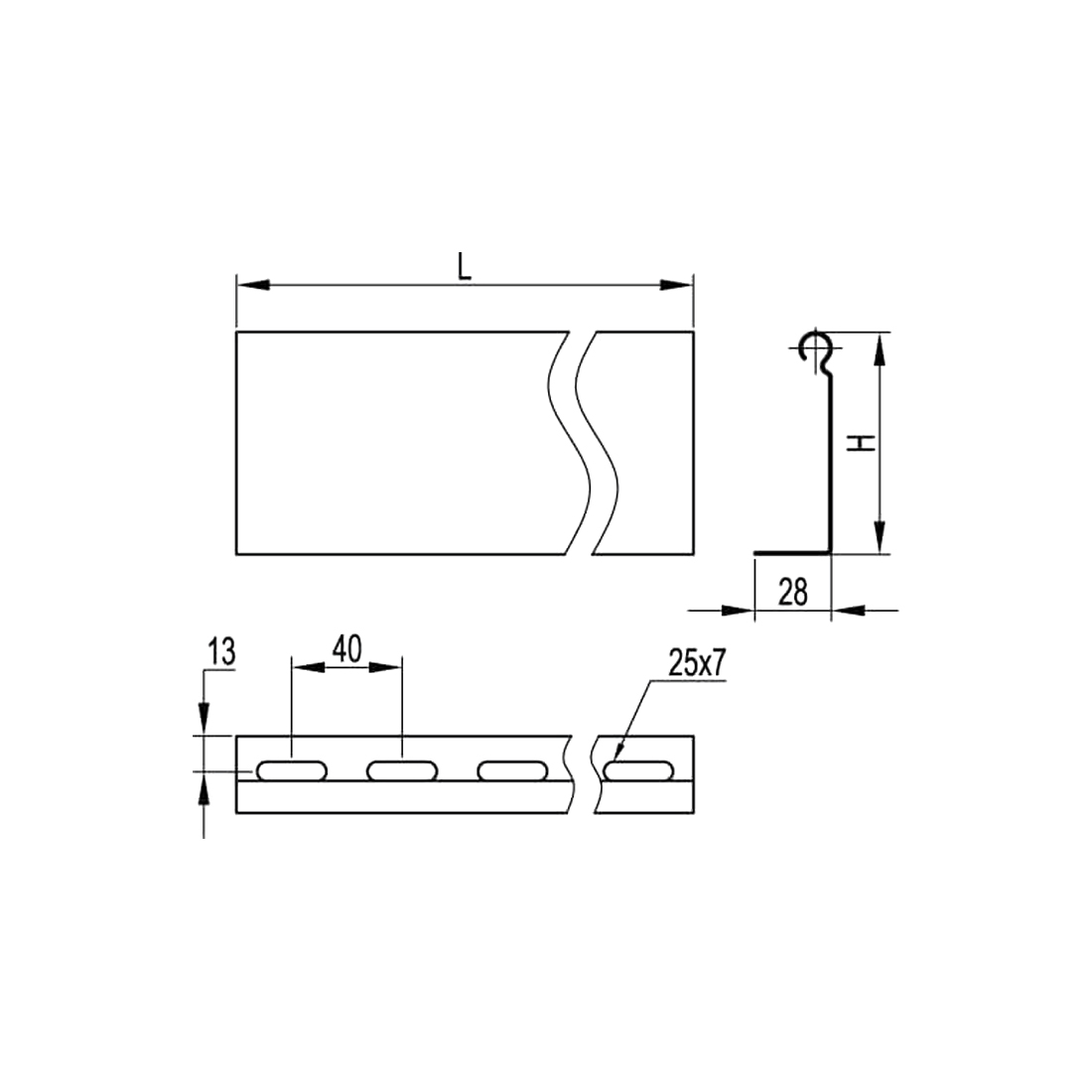 Перегородка SEP DKC 36510 L3000 Н100