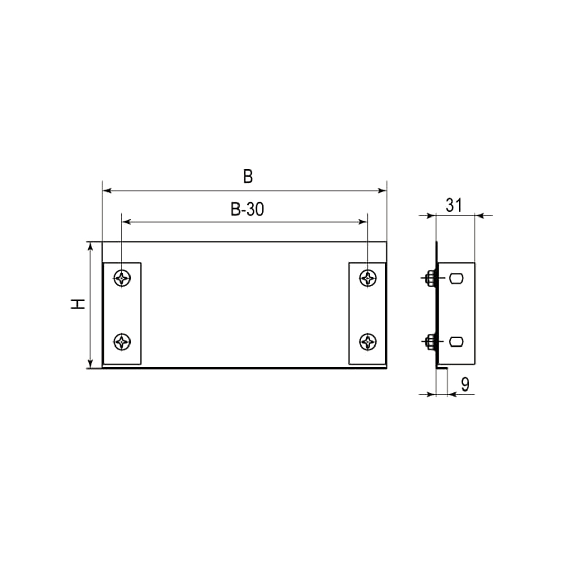 Заглушка цельная ТС DKC 100х50
