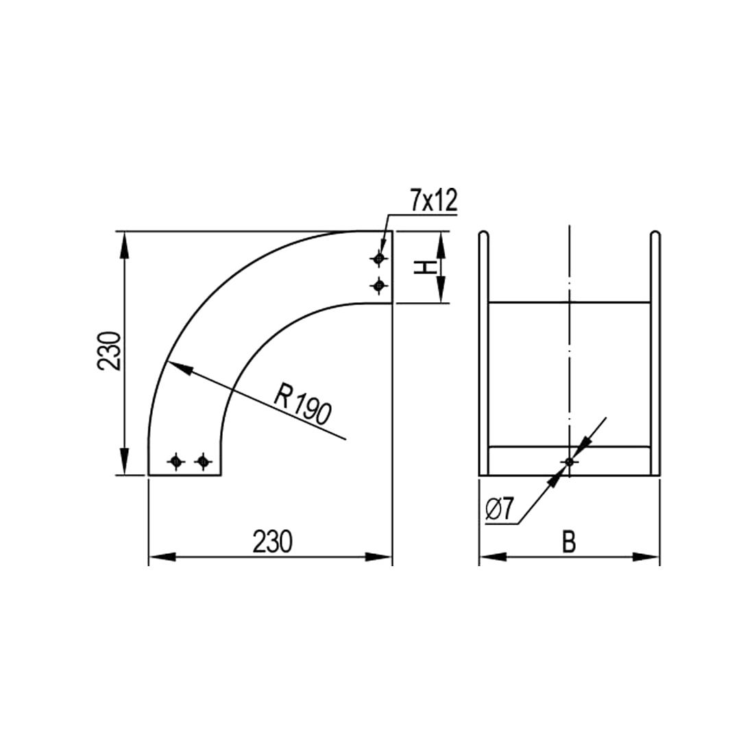 Угол CD 90 вертикальный внешний 90° DKC 500x100 в комплекте