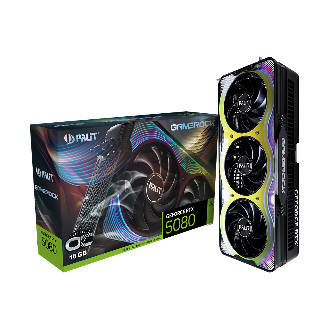 Видеокарта PALIT RTX5080 GAMEROCK OC 16GB (NE75080T19T2-GB2030G)