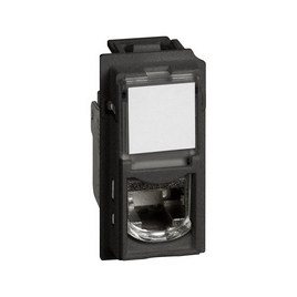 Розетка компьютерная Bticino KG4279C6S Living Now RJ45 cat6 STP 1 модуль чёрный