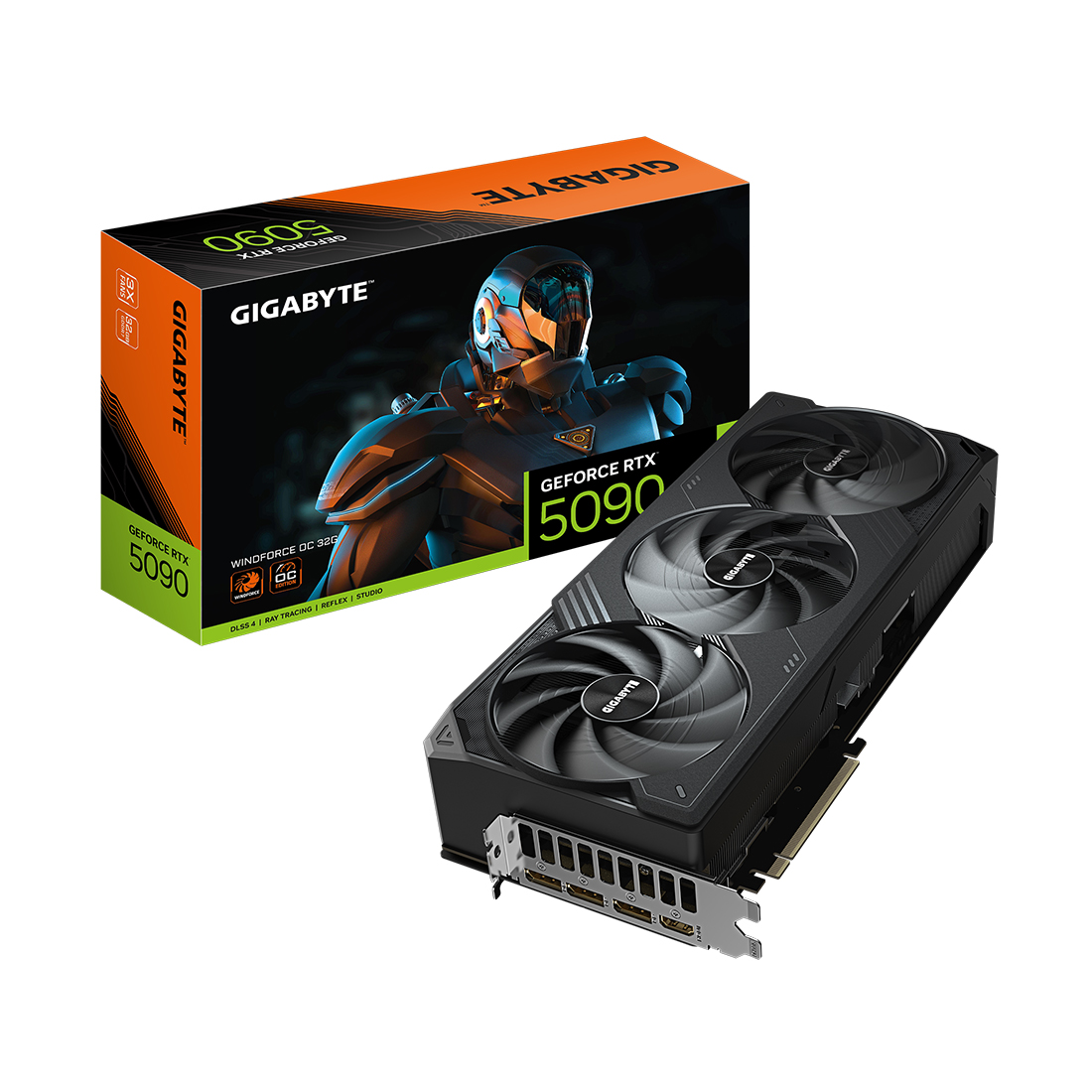 Видеокарта Gigabyte (GV-N5090WF3OC-32GD) RTX5090 WINDFORCE OC 32G