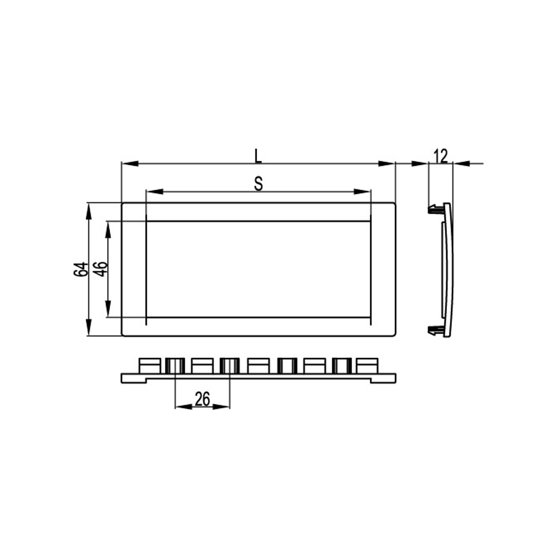 Рамка универсальная на 4 модуля DKC F00013B Чёрный