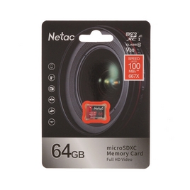 Карта памяти Netac NT02P500PRO-064G-S V30/A1/U3 64GB
