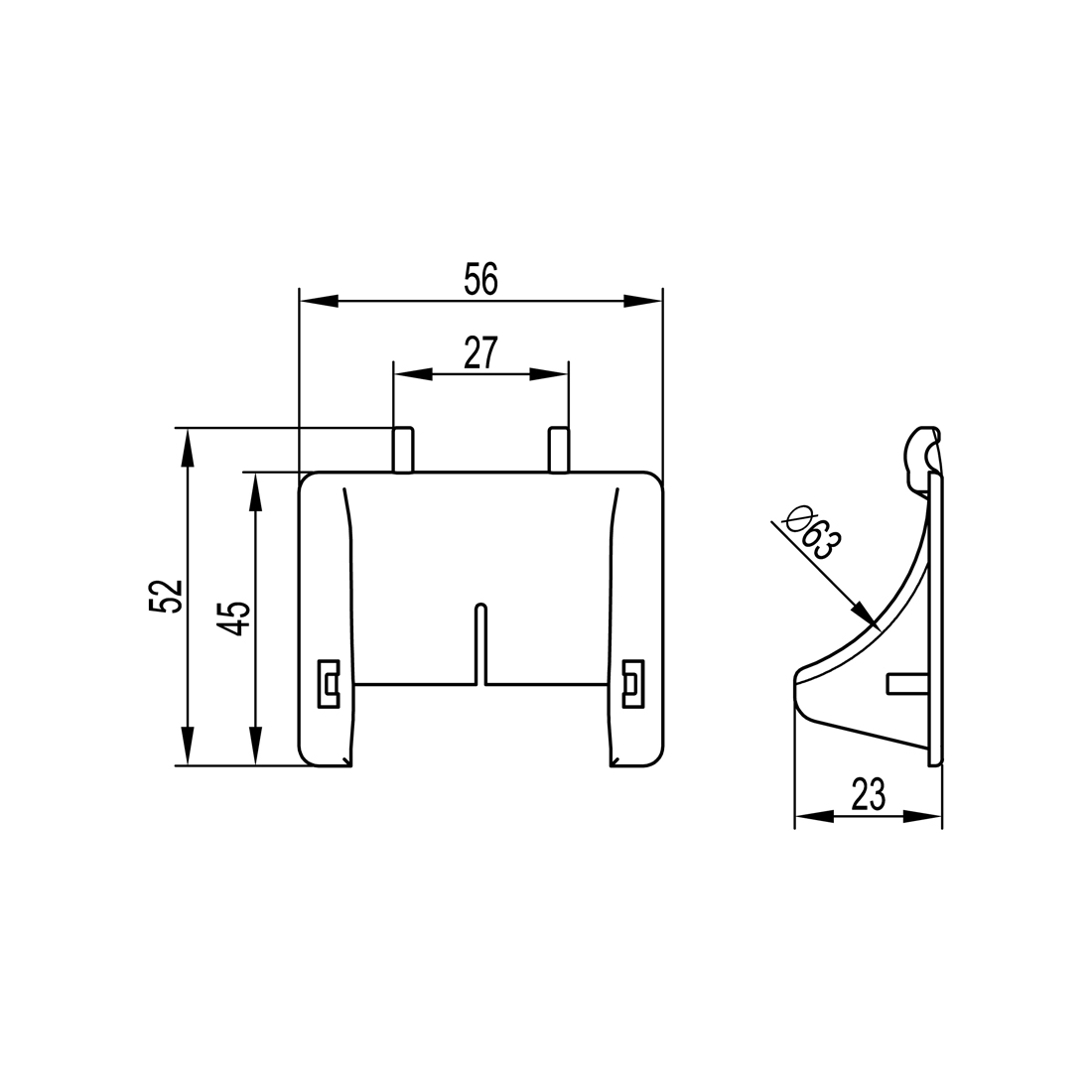 Ограничитель радиуса изгиба кабеля DKC FC37009