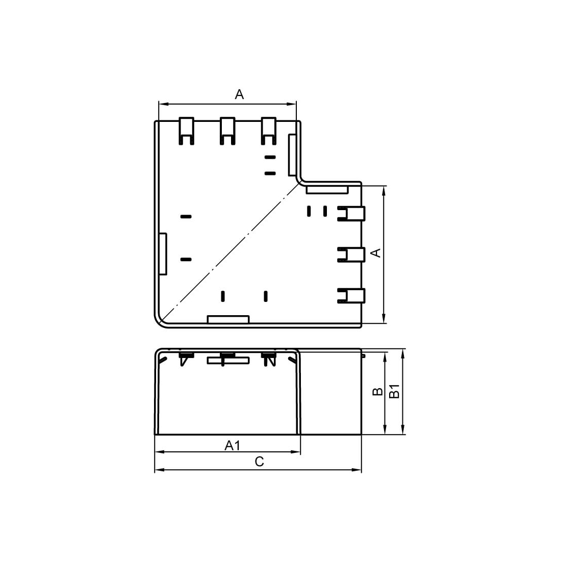 Угол плоский NPAN DKC 01744 80x60