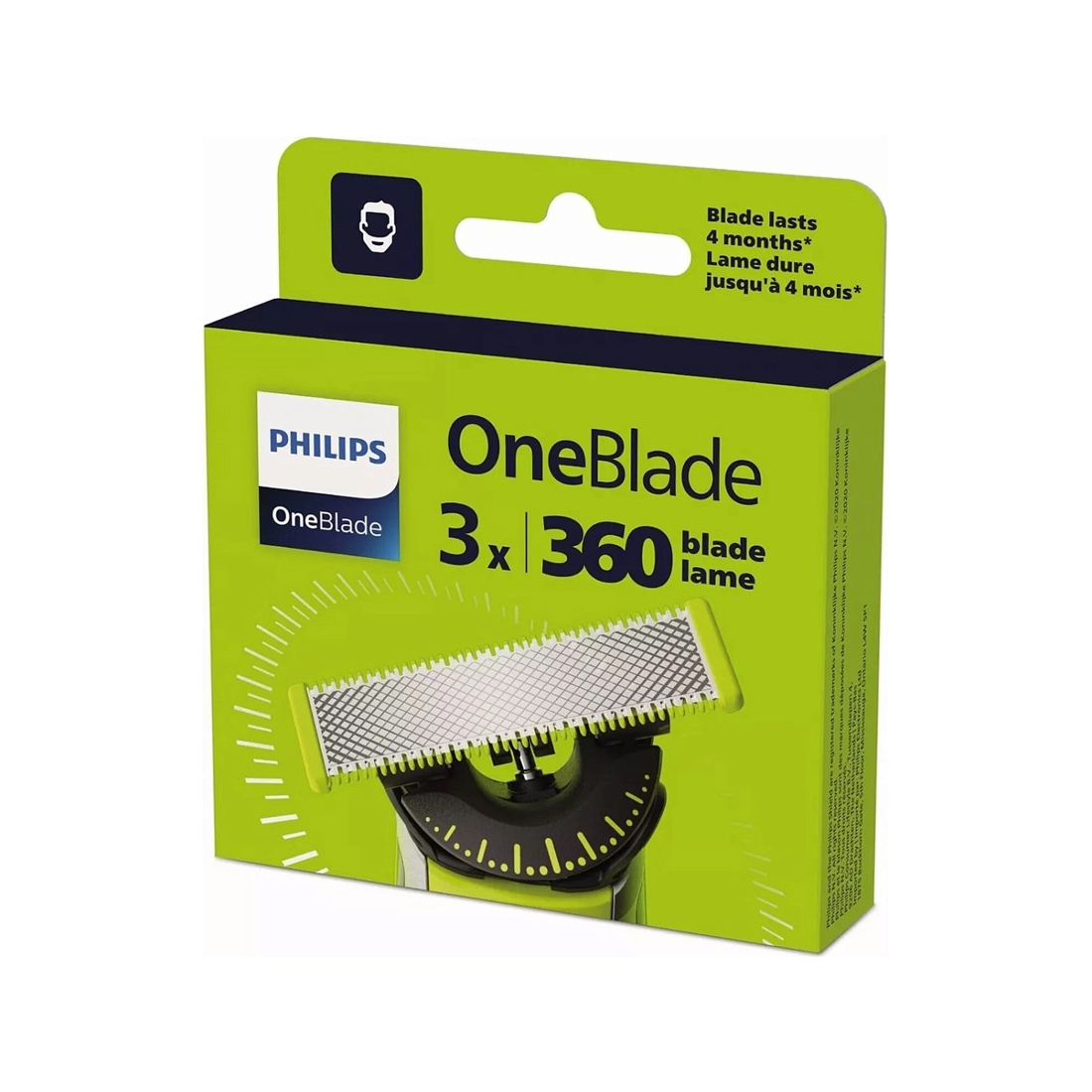 Сменные лезвия 360 Philips для OneBlade QP430/50 3 шт