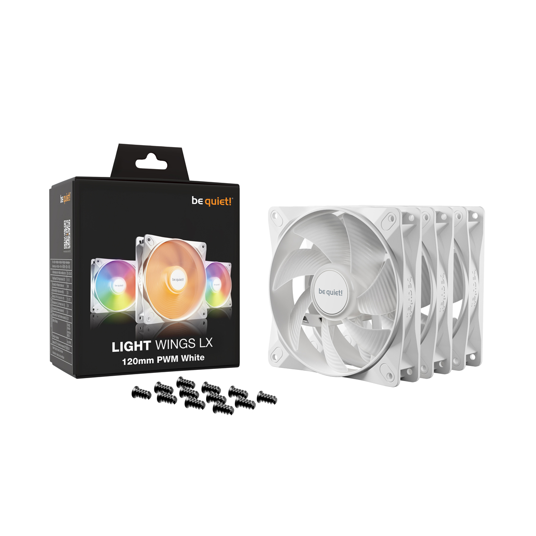 Вентилятор для компьютерного корпуса Bequiet! Light Wings LX 120mm PWM Triple Pack White