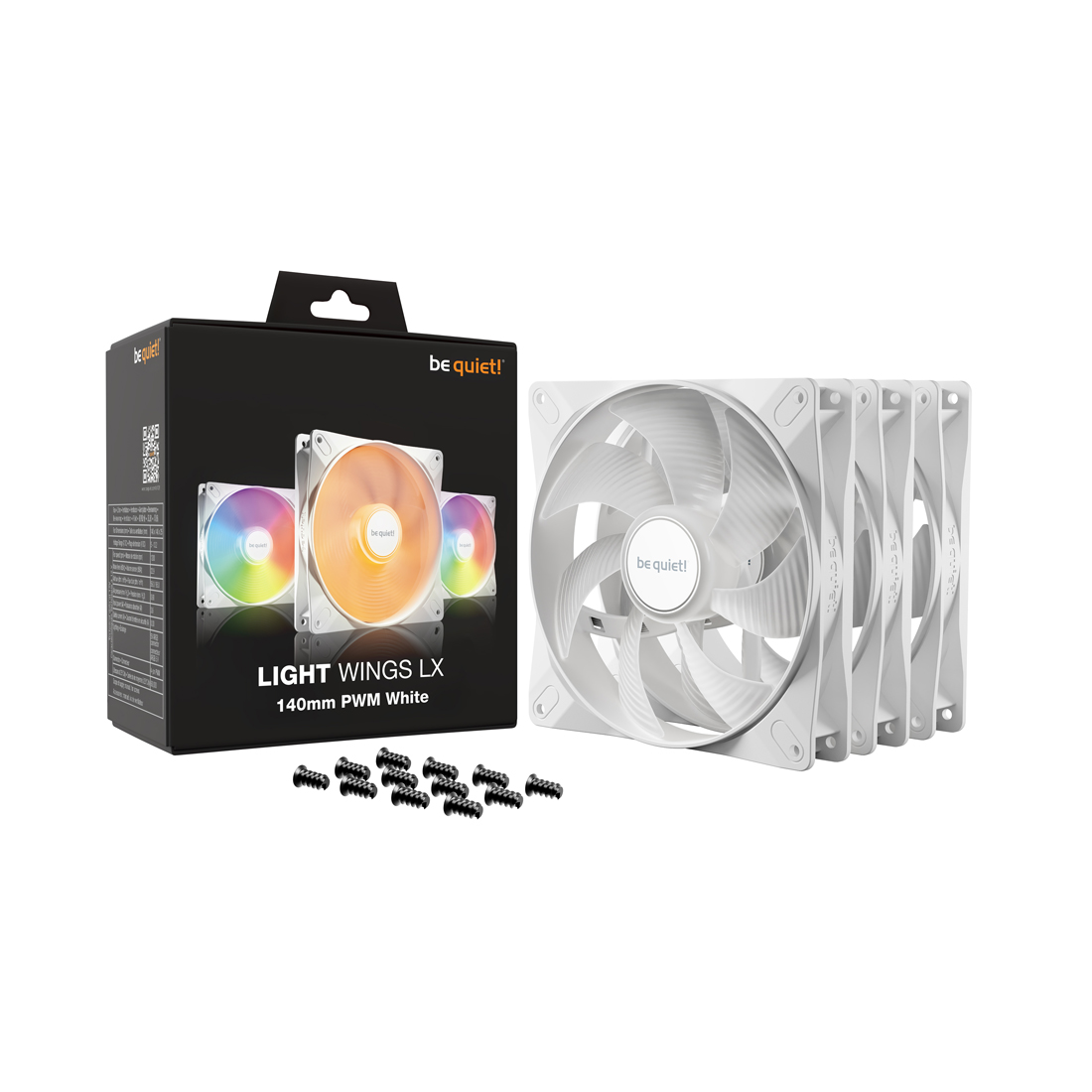 Вентилятор для компьютерного корпуса Bequiet! Light Wings LX 140mm PWM White Triple pack