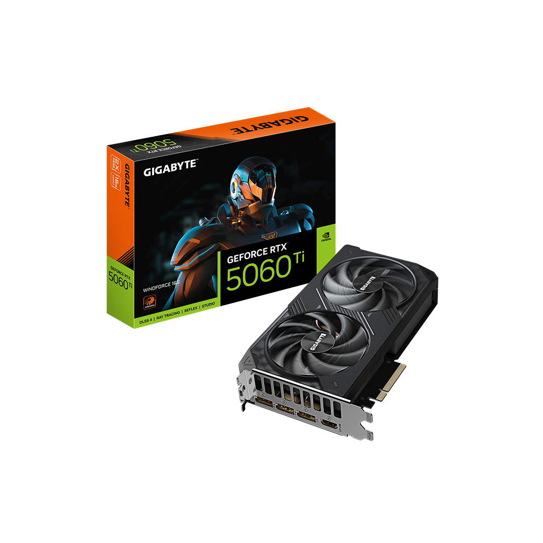 Видеокарта Gigabyte (GV-N506TWF2-16GD) RTX5060Ti WINDFORCE 16G