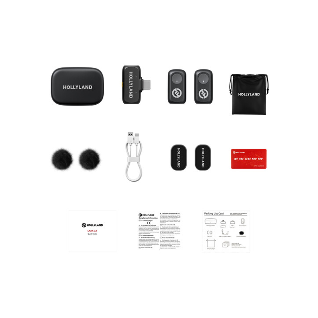 Петличный микрофон Hollyland Lark A1 Duo Черный