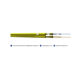 Кабель оптоволоконный ОКВнг(А)-HF-Д-2(G.657.А1) 0,2 кН