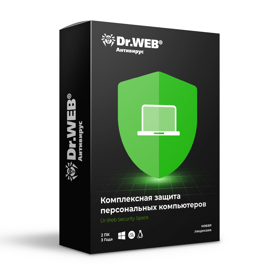 Антивирус Dr.Web Security Space 36М 2 ПК новая лицензия