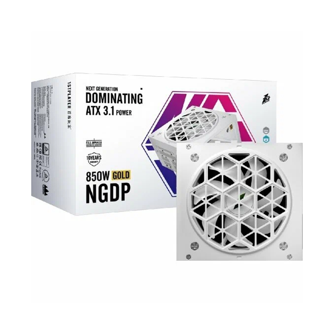 Блок питания 1STPLAYER NGDP 850W White Gold