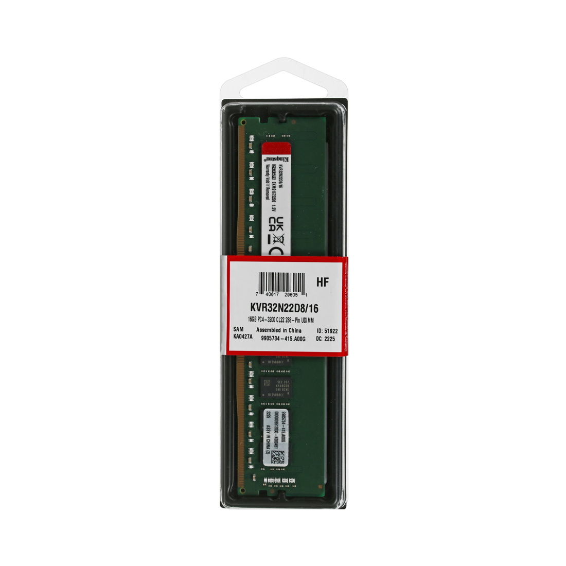 Модуль памяти Kingston KVR32N22D8/16WP DDR4 16GB 3200MHz