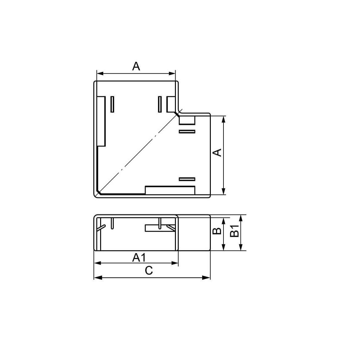 Угол плоский APM DKC 00408 30x10