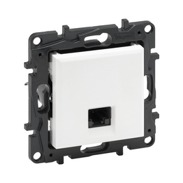 Информационная розетка одинарная Niloe Step RJ45 Кат.5e UTP Белый new