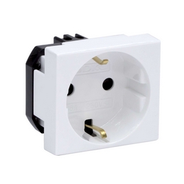 Розетка силовая серии Viva DKC 45005 2Р+Е со шторками белая