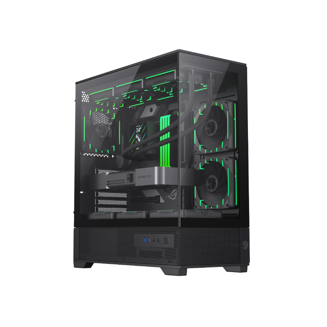 Компьютерный корпус Gamemax VISTA 2 AB Black без Б/П