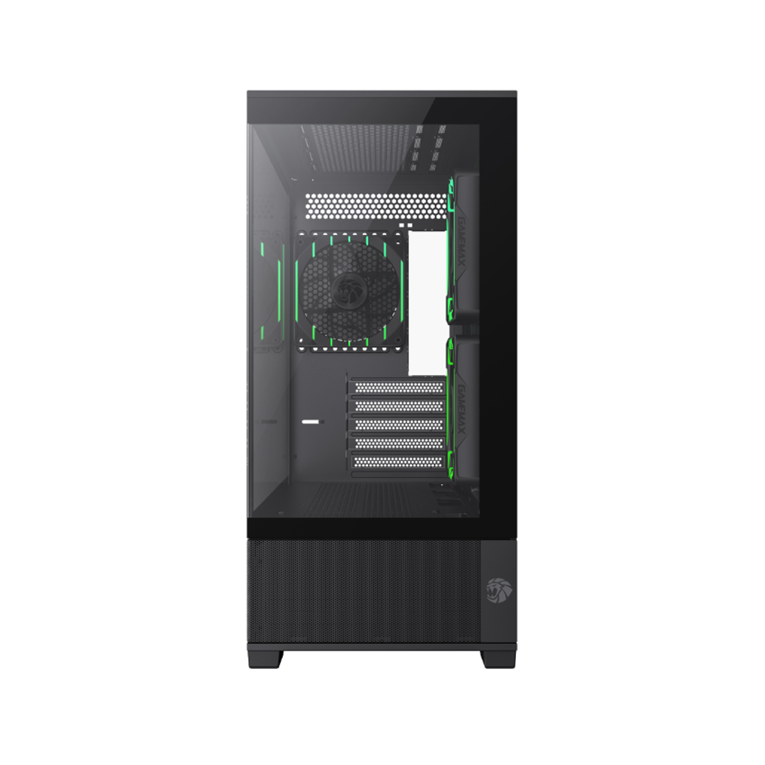 Компьютерный корпус, Gamemax, VISTA 2 MB, 9101-0600R0015, MATX/ITX, 2*3.5"/2*2.5", Высота кулера до 165 мм, Длина VGA до 410 мм, 433x210x450 мм, Без Б/П, Черный — фото 2