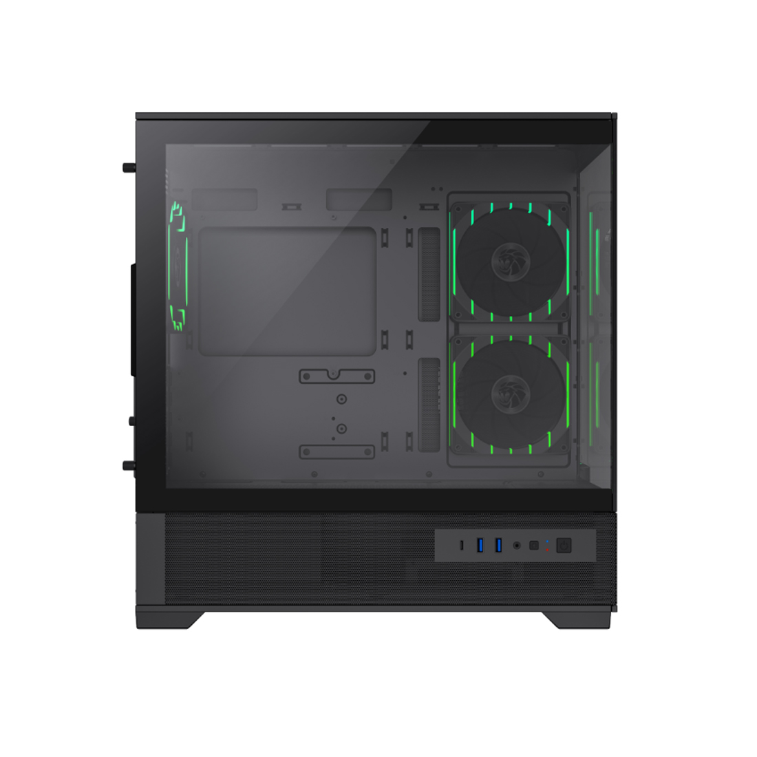 Компьютерный корпус, Gamemax, VISTA 2 MB, 9101-0600R0015, MATX/ITX, 2*3.5"/2*2.5", Высота кулера до 165 мм, Длина VGA до 410 мм, 433x210x450 мм, Без Б/П, Черный — фото 3