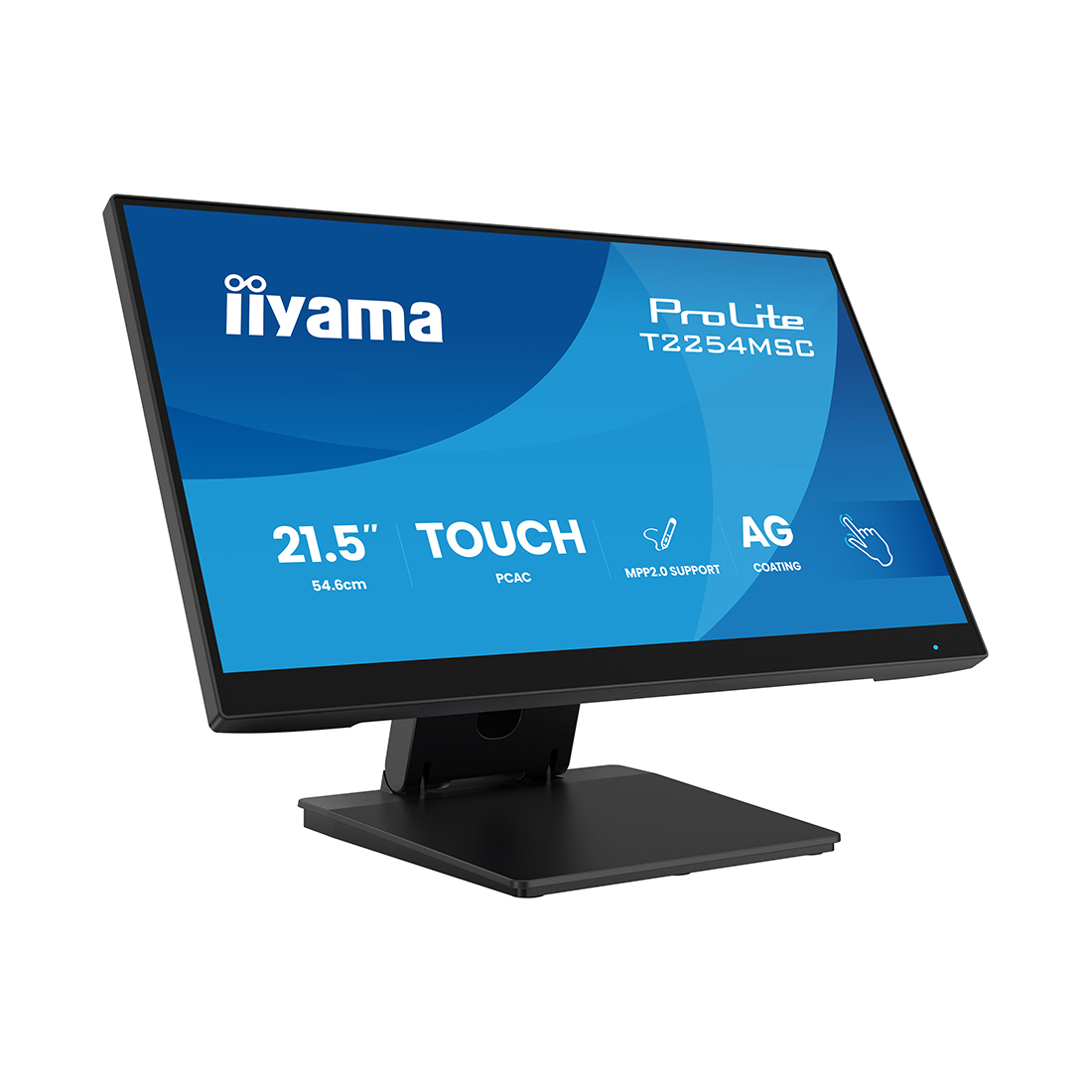 Монитор, iiyama, ProLite PLT2254M, T2254MSC-B2AG, TOUCH, 21.5", 1920x1080, IPS, 120ГЦ, HDMI (v2.0), DP(v1.2), DVI, USB (v3.2 x2), 300кд/м2, 1300:1, 4мс, Регулировка наклона/поворота/высоты/вращения, 100x100, 178/178, 16:9, 16.7, Черный
