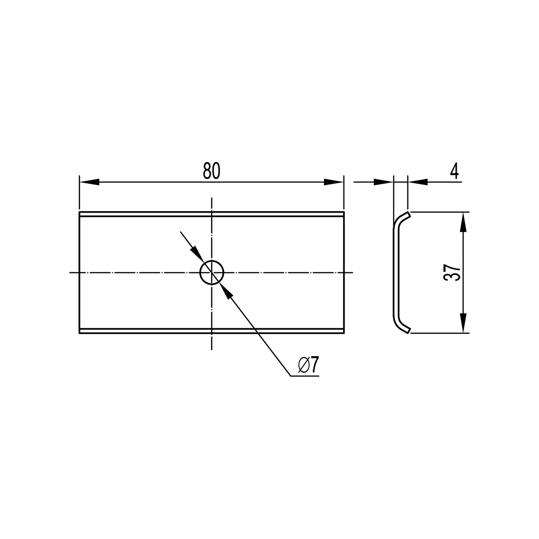 Пластина DKC FC37306 соединительная с отверстием по центру