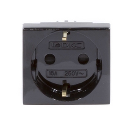Розетка силовая серии Viva DKC 45205 2Р+Е со шторками черная