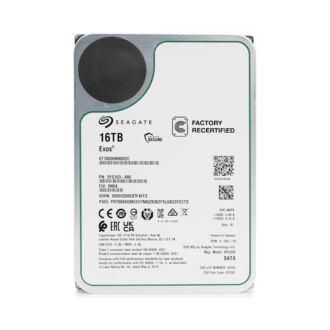 Жесткий диск Seagate Exos X16 ST16000NM002C 16TB SATA3